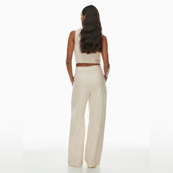 NWT Aritzia Wilfred The Limitless Linen Pant in LIMITED EDITION white, size 00 - Picture 9 of 12